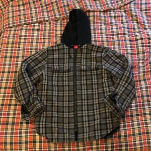 Supreme Hooded Plaid Work Shirt